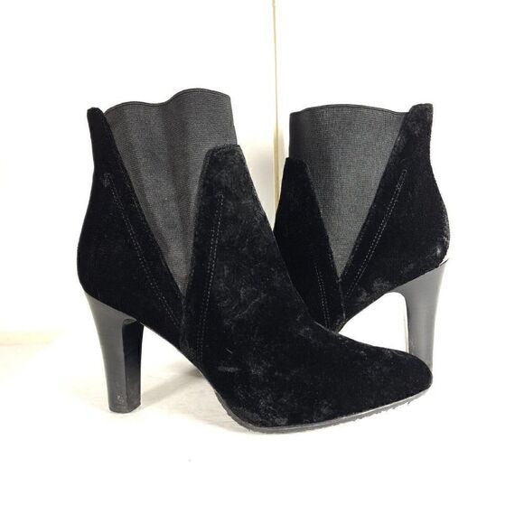 Donald J Pliner Women’s Hyde US 9.5M Black Velvet Brocade Ankle Boots Booties - Picture 8 of 14